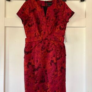 Elegant SHANI Jacquard Sheath Dress Midi NWT